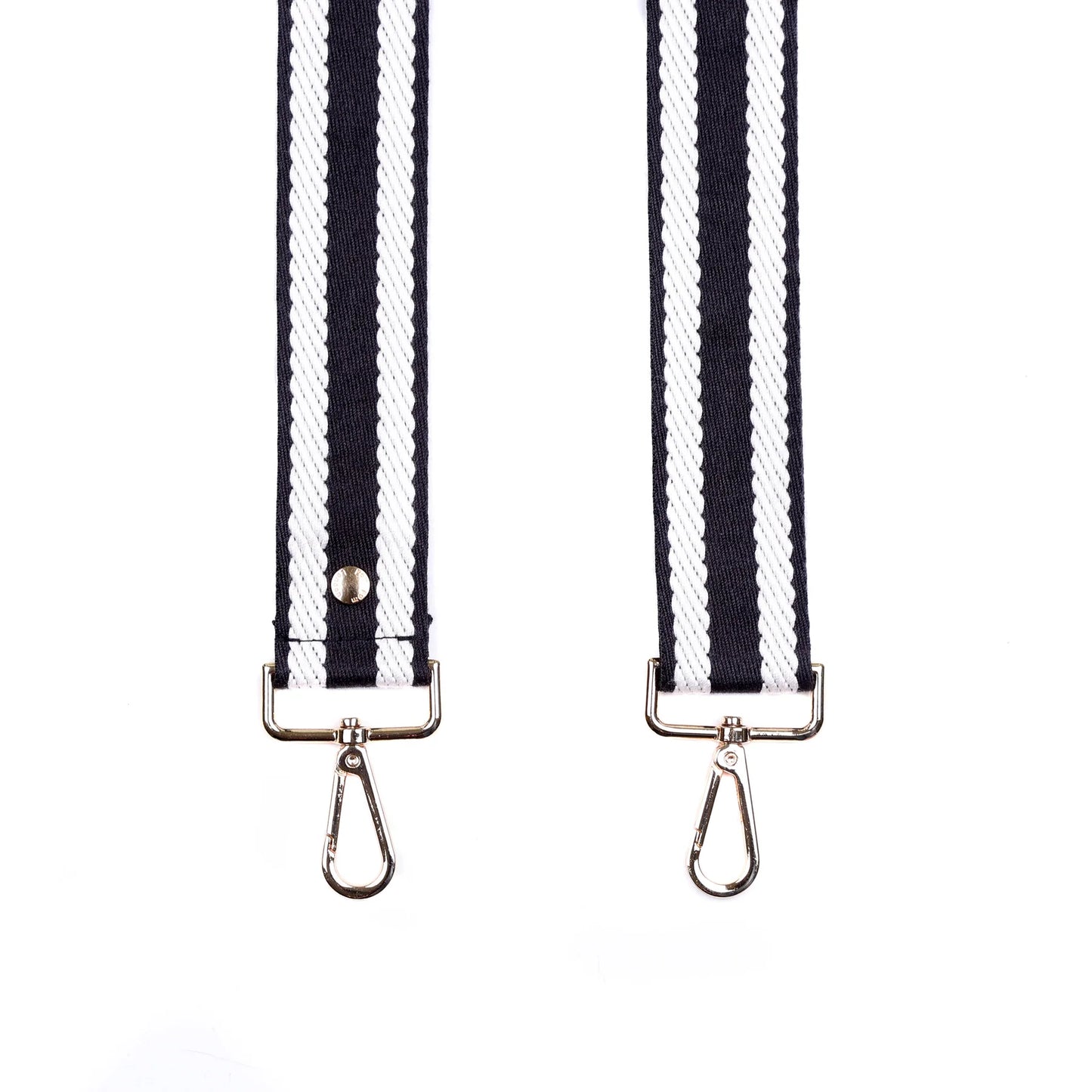 Pom Pom töskuól black & white rope stripe